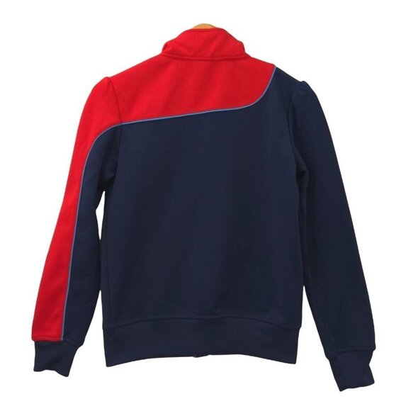 Fila Women's Red, White, and Navy Bomber Jacket - Picture 2 of 9